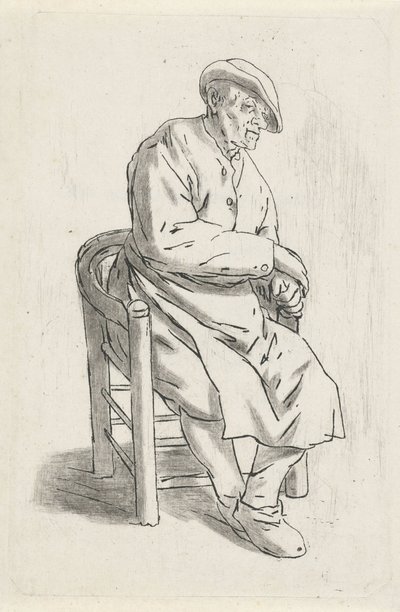 Siddende mand i en lænestol af Anthonie Willem Hendrik Nolthenius de Man