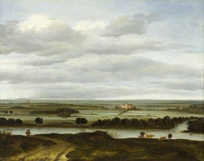 Panoramalandskab nær Rhenen med Huis ter Lede af Anthonie van Borssom