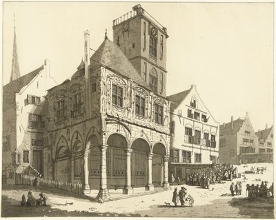 Det gamle rådhus i Amsterdam af Anthonie van den Bos