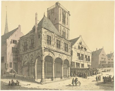 Det gamle rådhus i Amsterdam af Anthonie van den Bos