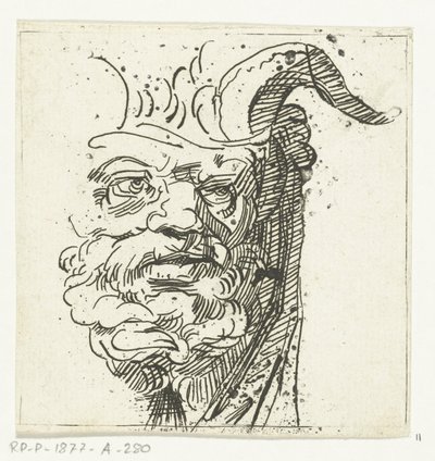 Hovedet af en satyr af Anthonie van den Bos