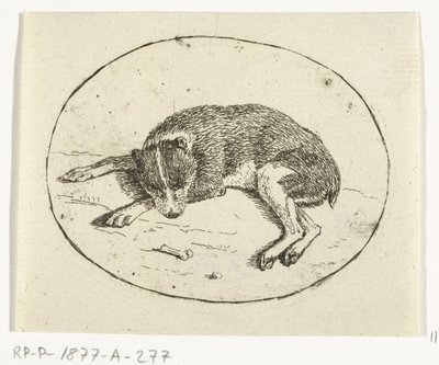 liggende hund af Anthonie van den Bos