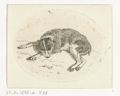 liggende hund af Anthonie van den Bos