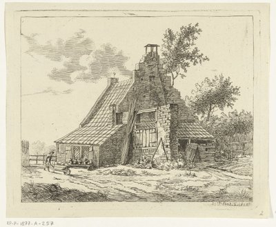 Ruin af huset Snaatburg i Maarssen af Anthonie van den Bos