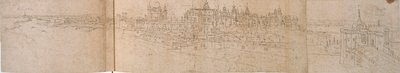 Hampton Court Palace fra floden, c1550-1560 af Anthonis van den Wyngaerde