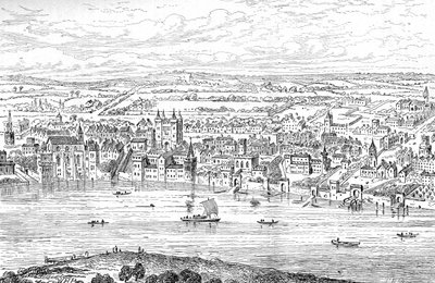 London fra Temple Bar til Charing Cross, 1543 1897 af Anthonis van den Wyngaerde