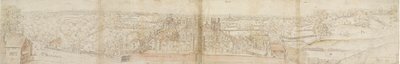 Oatlands Palace fra syd, 1559. Verso: Richmond Palace and Roofs of Oatlands, 1559 af Anthonis van den Wyngaerde