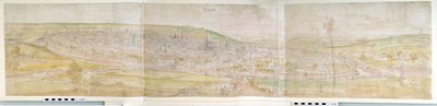 Panoramaudsigt over Bruxelles fra nord, 1558 af Anthonis van den Wyngaerde