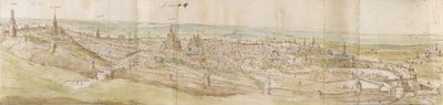 Panoramaudsigt over Leuven fra nordvest, c1550-1570 af Anthonis van den Wyngaerde