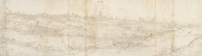 Panoramaudsigt over Segovia fra øst, c1560-1570 af Anthonis van den Wyngaerde