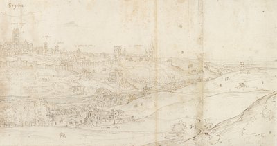 Panoramaudsigt over Segovia fra øst, c1560-1570 af Anthonis van den Wyngaerde