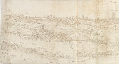 Panoramaudsigt over Segovia fra øst, c1560-1570 af Anthonis van den Wyngaerde