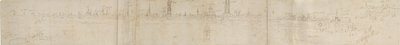 Foreløbig skitse til en udsigt over Brugge fra sydvest, 1558. af Anthonis van den Wyngaerde