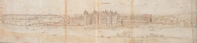 Richmond Palace fra den anden side af Themsen, 1562 af Anthonis van den Wyngaerde