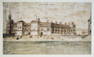 Alcazar i Madrid af Anthonis van den Wyngaerde