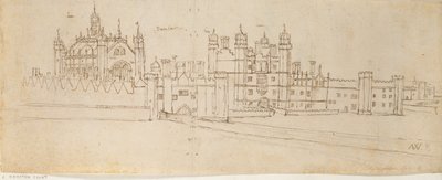 Kapellet og porthuset i Hampton Court Palace, c1550-1560 af Anthonis van den Wyngaerde