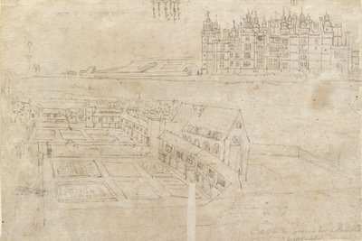 River Front of Richmond Palace og Privy Gardens, c1550