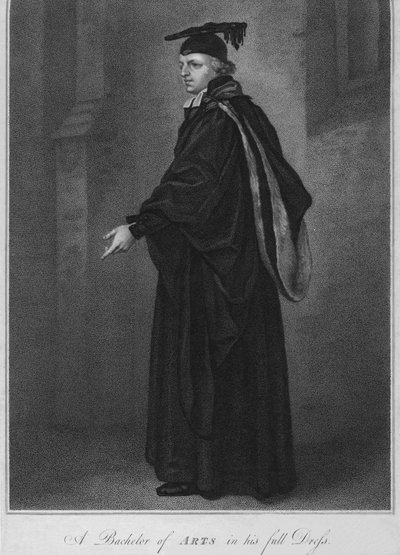 En Bachelor of Arts i sin fulde Kjole, 1796. af Anthony Cardon