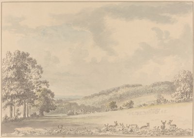 Hjorte hviler i Albury Park af Anthony Devis