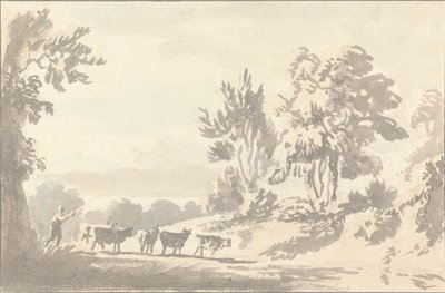 Hyrde, der driver kvæg af Anthony Devis