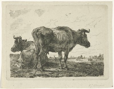 To køer af Anthony Jacobus Offermans