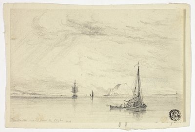 Dunbarton set fra Clyde af Anthony Vandyke Copley Fielding
