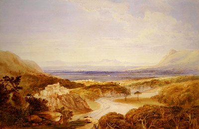 River View (akvarel over blyant på papir) af Anthony Vandyke Copley Fielding
