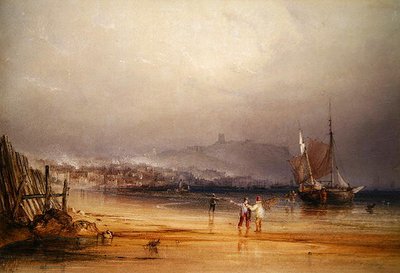 Scarborough (akvarel på papir) af Anthony Vandyke Copley Fielding