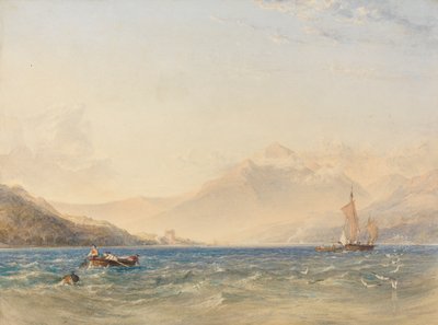 Lederen af Loch Fyne med Dindarra Slot af Anthony Vandyke Copley Fielding