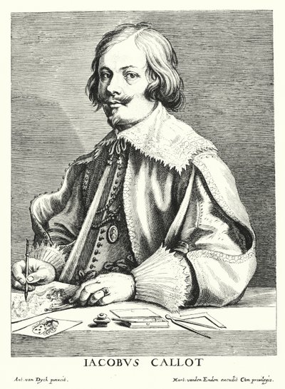 Jacques Callot, fransk tegner og grafiker (gravering) af Anthony van (after) Dyck