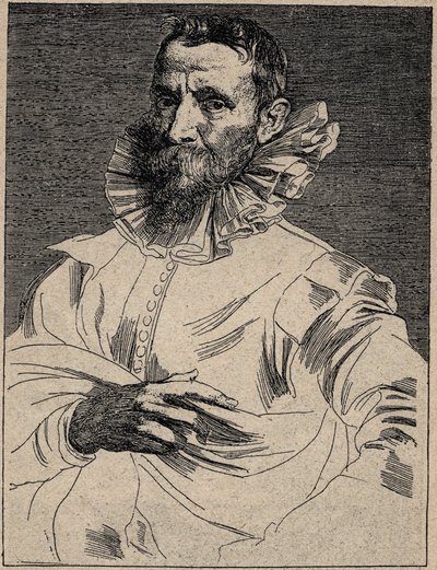 Jan Brueghel den Ældre (eller Ain, kendt som Brueghel de Velours) (1568-1625) - Jan Brueghel den Ældre - gravering efter Anthony van Dyck af Anthony van (after) Dyck
