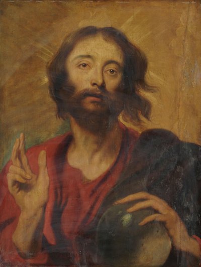 Kristus som verdens frelser af Anthony van Dyck (after)