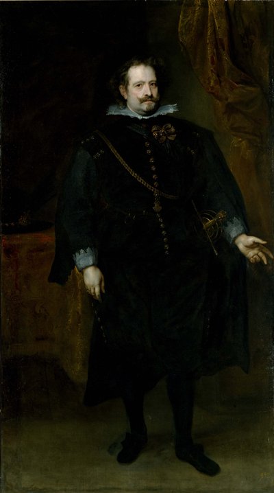 Diego Felipe de Guzman, Marqués de Regganes. af Anthony van Dyck