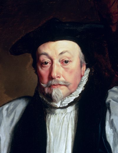 Ærkebiskop William Laud (1573-1645) ca. 1635-37 (detalje af 62513) af Anthony van Dyck