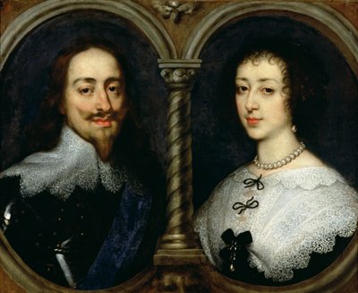 Charles I af England (1600-49) og dronning Henrietta Maria (1609-69) af Anthony van Dyck
