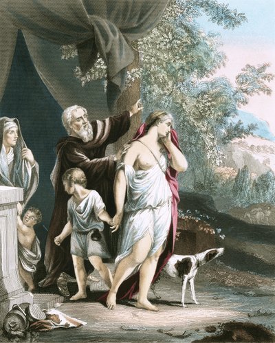 Hagar og hendes søn går bort af Anthony van Dyck