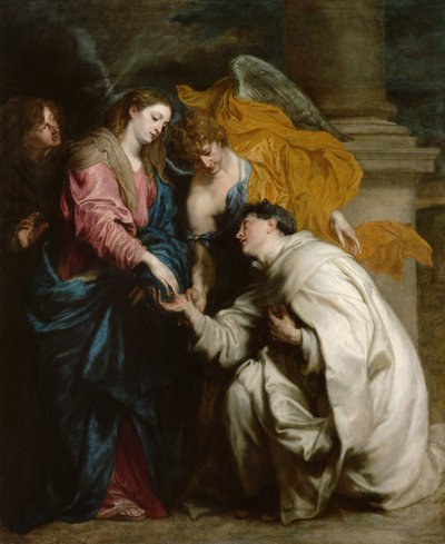 Visionen af ​​den salige Hermann af Steinfeld, kendt som Joseph (1150-1230) - Maleri af Sir Anthonis (Anton eller Antoon) van Dyck (1599-1641), olie på lærred (160x128 cm) af Anthony van Dyck