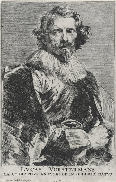 Lucas Vosterman, 1628-1632 (radering på lagt papir med gravering) af Anthony van Dyck