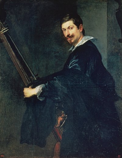 Mand med lut, portræt af musikeren Jacob Gaultier, lutenist ved det engelske hof af Anthony van Dyck
