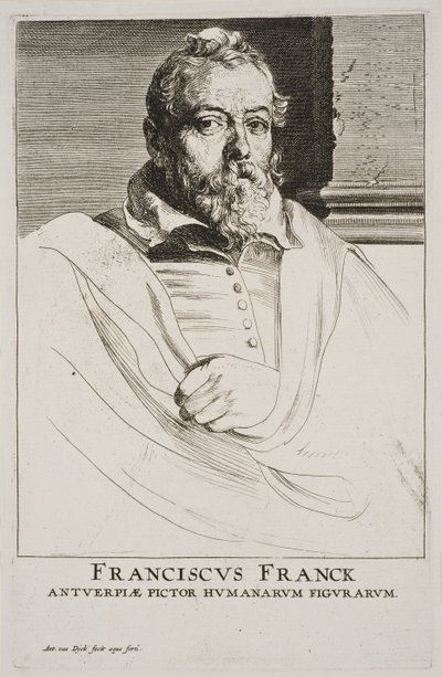 Portræt af Frans Francken af Anthony van Dyck