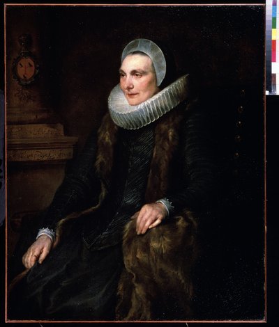 Portræt af Maria Bosschaert (1605-1664) (Portræt af Maria Boschaert). Peinture de Antoine (Anthonis, Anthony, Anton eller Anthony) van Dyck (1599-1641) af Anthony van Dyck