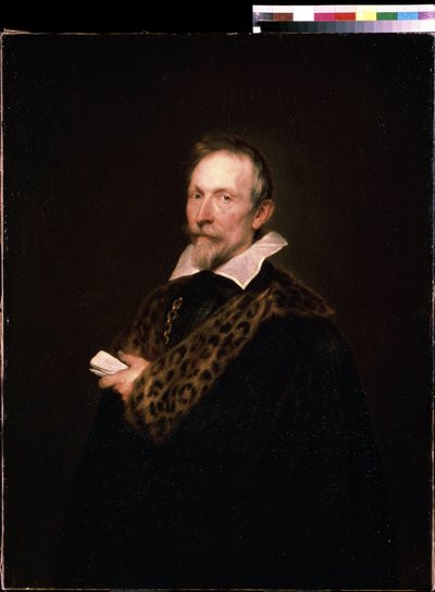 ""Portræt af diplomaten og intellektuelle Jan Van der Wouver (Waverius) (1574-1636)"" Maleri af Antoine van Dyck (eller Athony eller Antoon, Anton eller Anthonis af Anthony van Dyck