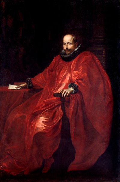 Portræt af Agostino Pallavicino (1577-1649) i ambassadørkjole til pave Gregoire XV, maleri af Antonie Van Dyck (1599-1641) søn. 219,5x148 cm Genes, Galleria di Palazzo Bianco af Anthony van Dyck