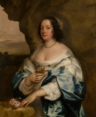Portræt af Beatrix Hammond, grevinde af Oxford, ca. 1620-41 (olie på lærred) af Anthony van Dyck