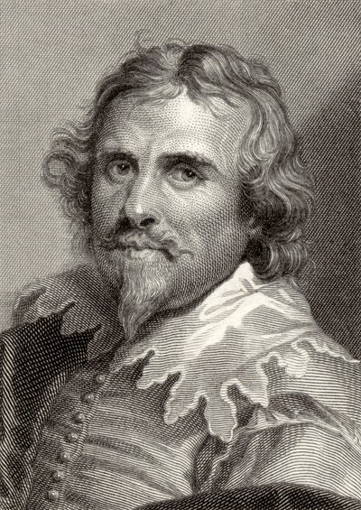 Portræt af Daniel Mytens (ca. 1590-1648) graveret af Edward Smith (gravering) af Anthony van Dyck