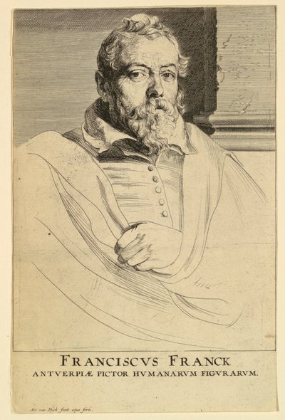 Portræt af Frans Francken, fra Icons of Princes of Men af Anthony van Dyck