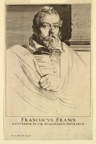 Portræt af Frans Francken, fra Icons of Princes of Men af Anthony van Dyck