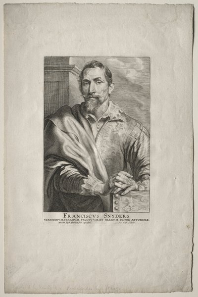 Portræt af Frans Snyders. af Anthony van Dyck