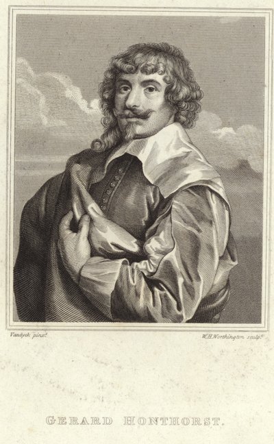 Portræt af Gerard van Honthorst af Anthony van Dyck
