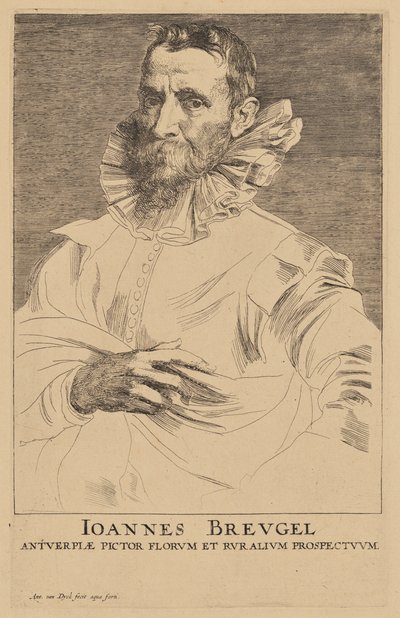 Portræt af Jan Bruegel den Ældre af Anthony van Dyck
